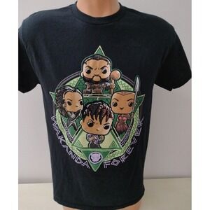 Black Panther Wakanda Forever Shirt LARGE Funko Marvel